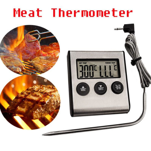 Digital Probe Oven&Meat Thermometer Timer Food Cooking 1