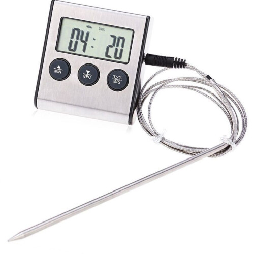 Digital Probe Oven&Meat Thermometer Timer Food Cooking 2