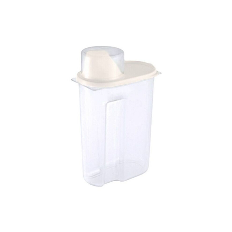 (Beige, 2.5L) 4x Cereal Containers Dry Food Storage Kitchen 2.5L