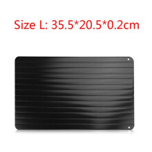 (Black Tray-Large) Frozen Food Meat Fast Quick Defrosting Board Kitchen