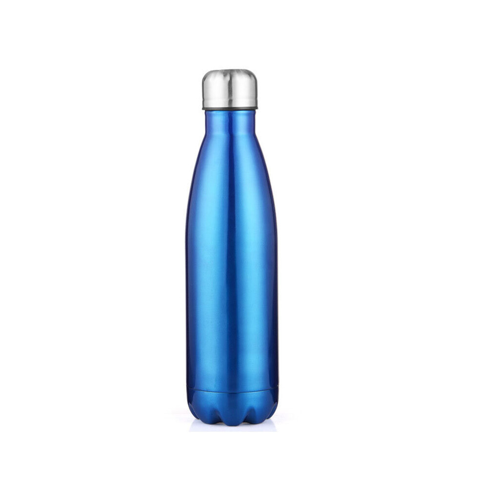 (Blue) 500ML Stainless Steel Insulated Cup Sport Bottle