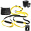 (Yellow Pro 4) Home Gym Suspension Resistance Training Strap 1