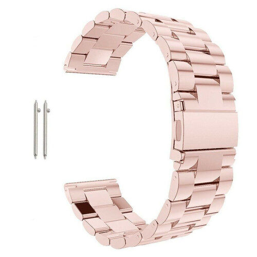 (Rose Gold, 18mm) Quick Release watch Stainless Steel Replace band