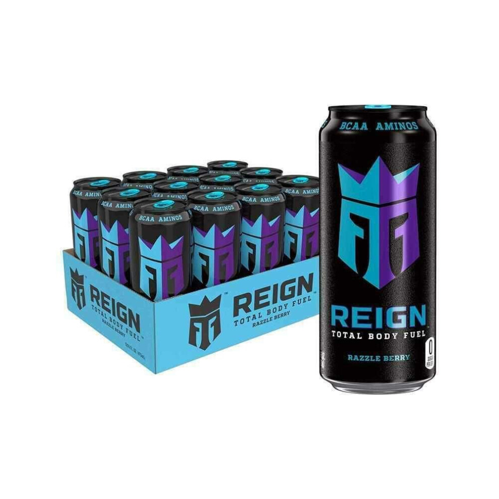 (Razzle Berry) Reign Energy Drink 12 x 500ml Zero Sugar BCAAs PMP