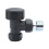 Thermostatic TRV Radiator Valve Set Angled Pair Lockshield, Anthracite 8