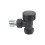 Thermostatic TRV Radiator Valve Set Angled Pair Lockshield, Anthracite 7