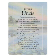 Graveside Memorial Cards - For My Uncle