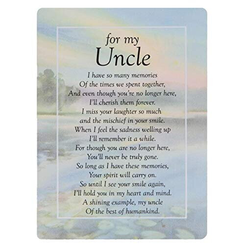 Graveside Memorial Cards - For My Uncle