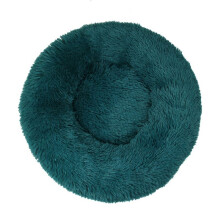 (Dark Green, Dia.40cm/15.7in) Pet Bed For Dog Cat Washable Fluffy Cushion Donut