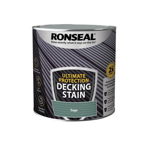 Ronseal Ronseal Ultimate Protection Decking Stain - Sage, 2.5 Litre (39221)