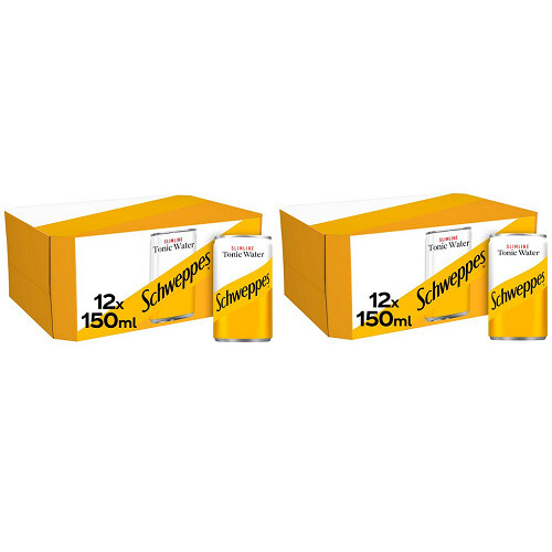 Schweppes Slimline Tonic Water 24 x 150ml Cans