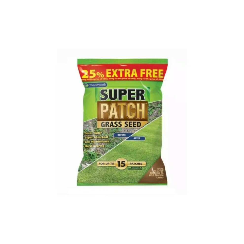 600g Quality Super Patch Grass Seeds Multi Purpose Lawn Shake Rake