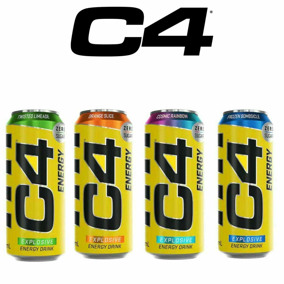 (Twisted Limeade, 6 x 500ml) Cellucor C4 Energy Pre Workout Ready to Drink RTD