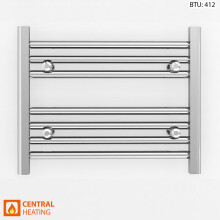 (450 x 400mm (BTU: 412)) Chrome Bathroom Designer Straight Towel Radiator