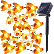5M Solar Lights String 20 Led Honey Bee Shape Solar Powered Fairy Lights