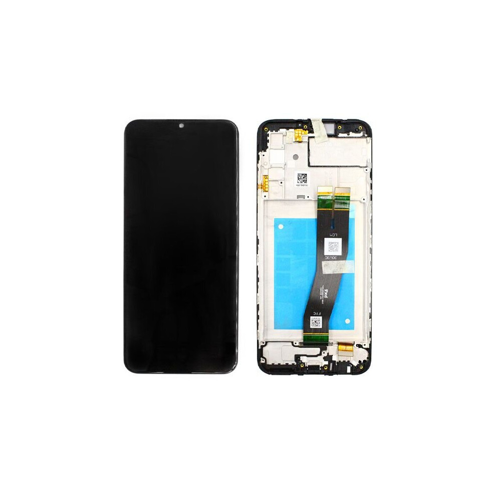 Genuine Samsung A025f Galaxy A02s Lcd Screen & Touch Digitiser On Frame 5060866205631