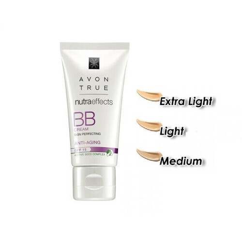 Avon 2 x  Avon True NutraEffects BB Cream Anti Aging SPF 15 Extra Light