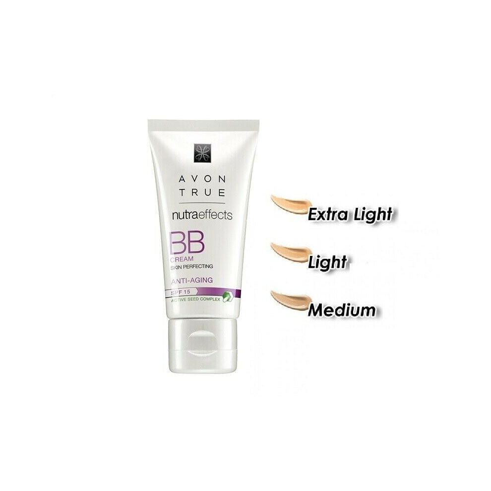 2 x  Avon True NutraEffects BB Cream Anti Aging SPF 15 Extra Light