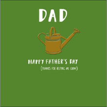 Dad Thanks For Helping Me Grow Father's Day Foiled Greeting Card Alpha Cards