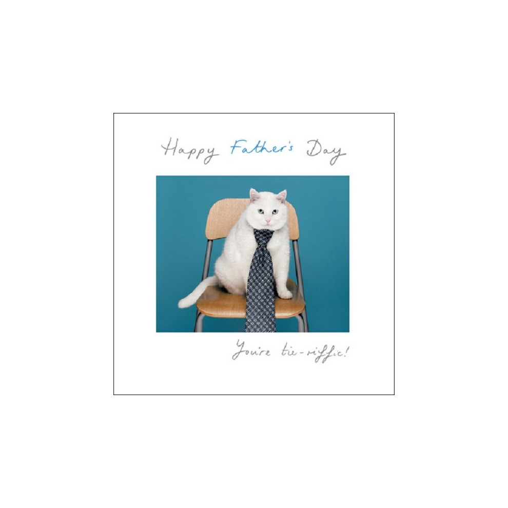 Father's Day You're Tie-Riffic! Cat Father's Day Greeting Card Woodmansterne