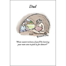 Leaving The Man Cave For Dinner Funny Father's Day Greeting Card Cordellcartoons