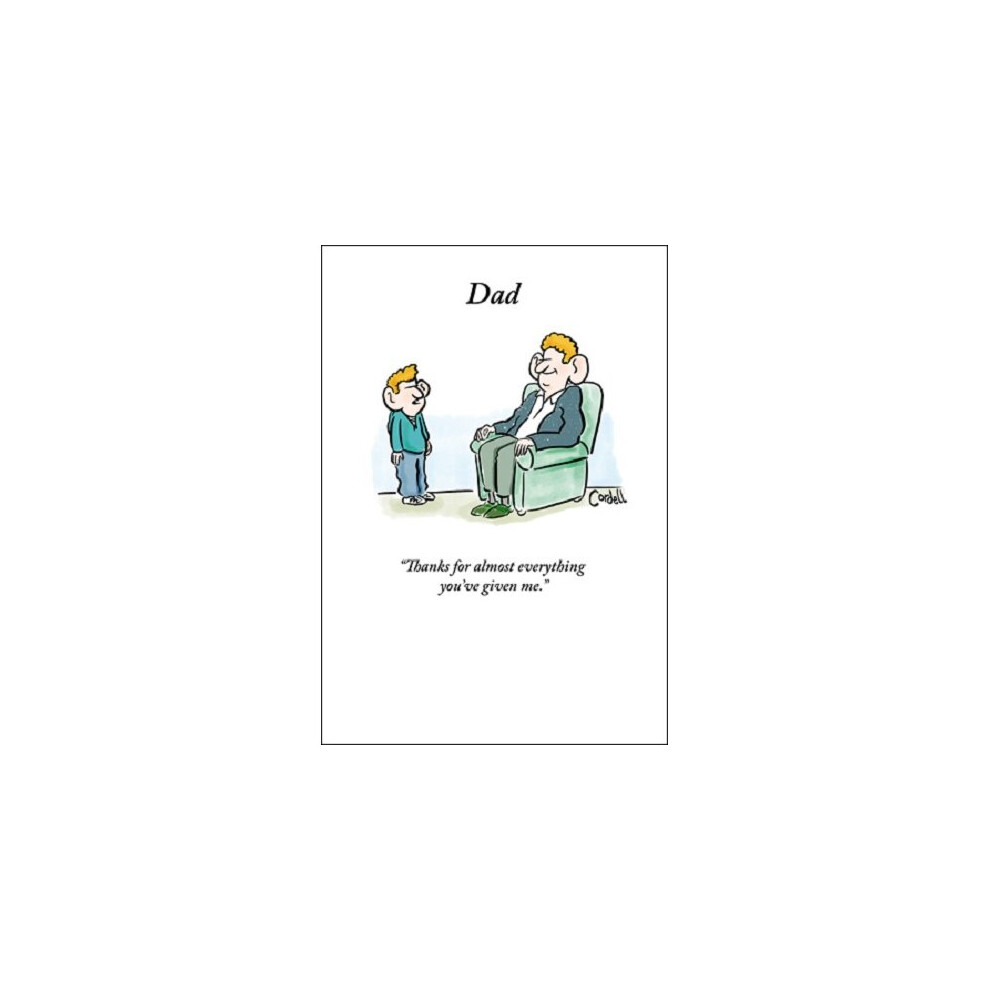 Thanks For Almost Everything Funny Father's Day Greeting Card Cordellcartoons