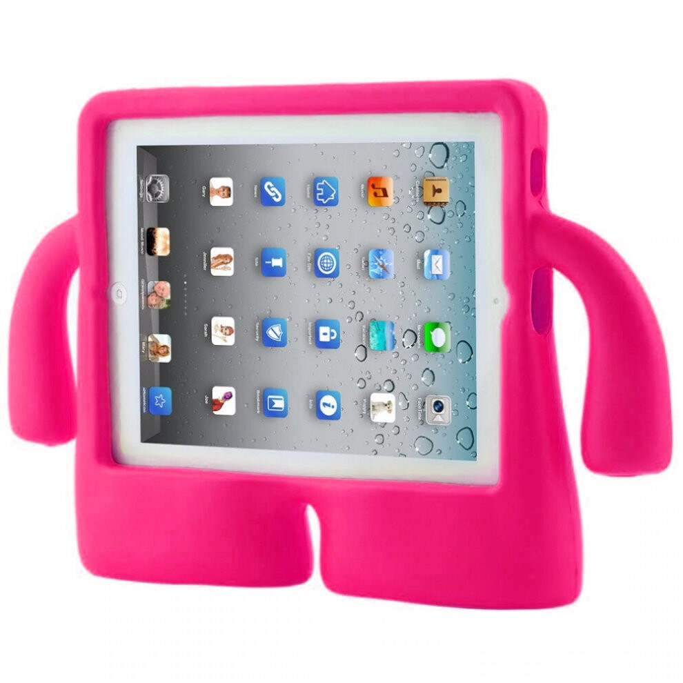 (Ipad 9.7 5th/6th Generation, Pink) Kids Shockproof iPad Air 5th 6th Generation 9.7 Rubber EVA Form Safe Handle Case Cover Stand