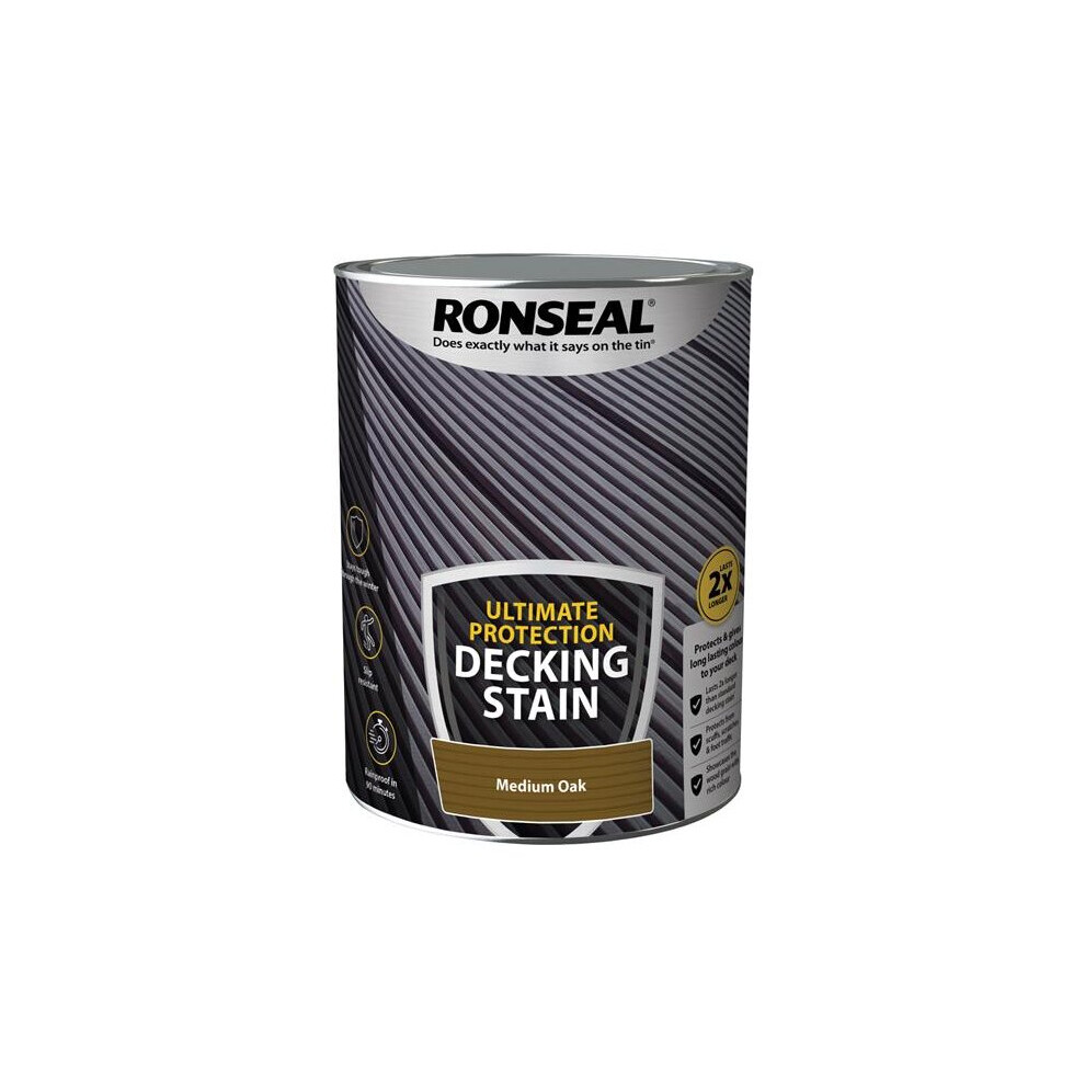 Ronseal Ultimate Protection Decking Stain Medium Oak 5 Litre 39115