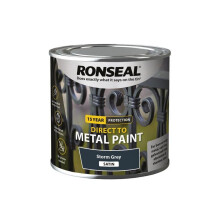 Ronseal Direct-to-Metal-Farbe Sturmgrau Seidenmatt 250 ml 39191