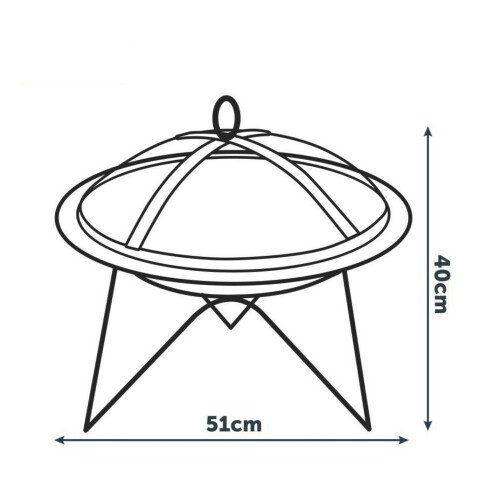 Portable Fire Pit Round BBQ Garden Heater Camping Barbecue , Best 1