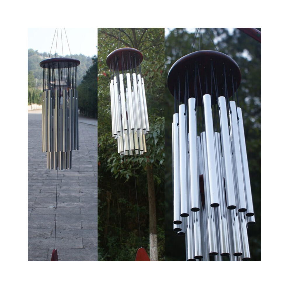 Large 27 Tubes Wind Chimes Outdoor Garden Home Decor Deep Tone Chapel Bells Hanging Ornament Windchime