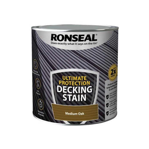Ronseal Ronseal Ultimate Protection Decking Stain Medium Oak 2.5 litre 39114