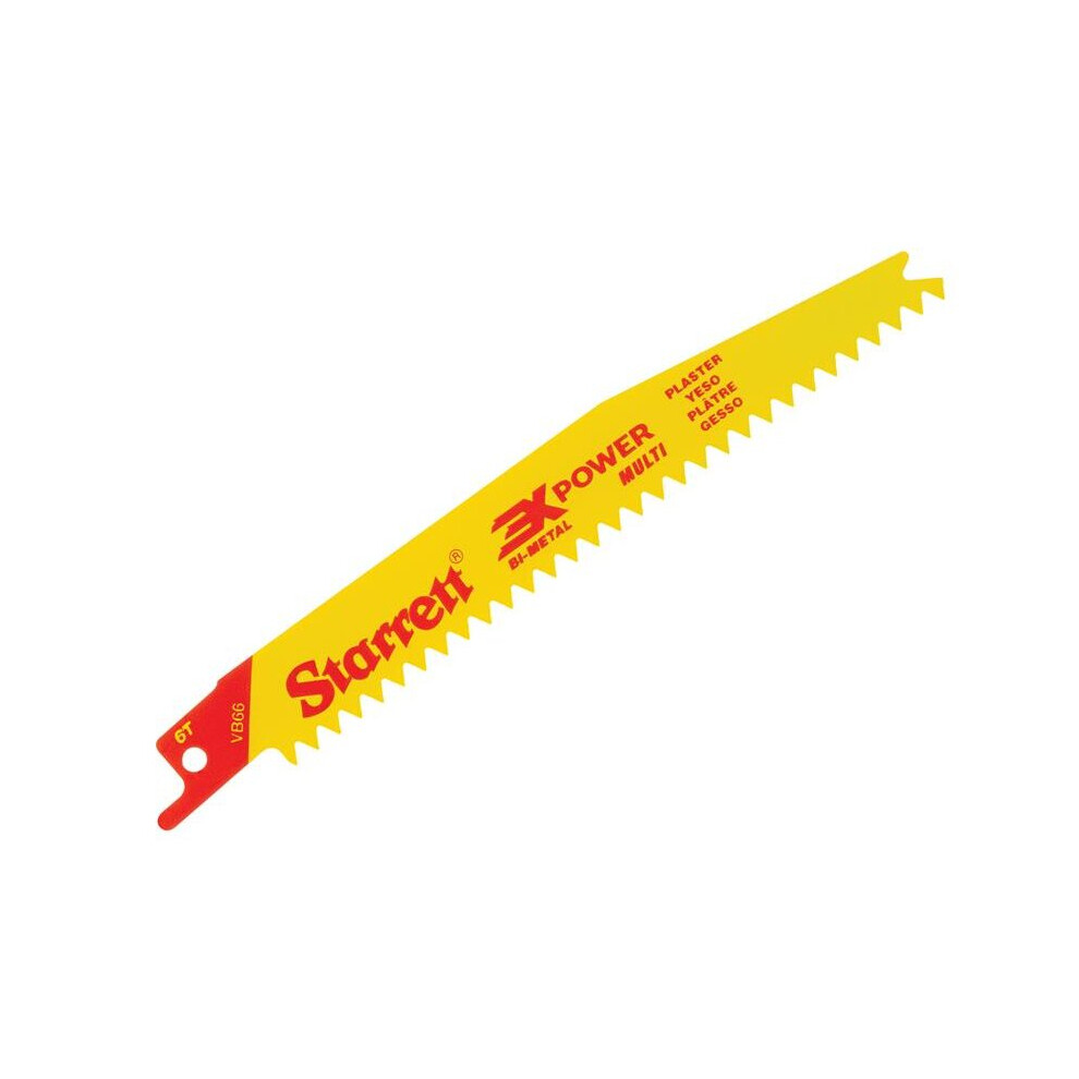 Starrett Vb66-5 Bi-Metal Reciprocating Blade, Plasterboard 152Mm 6V Tpi (Pack 5)