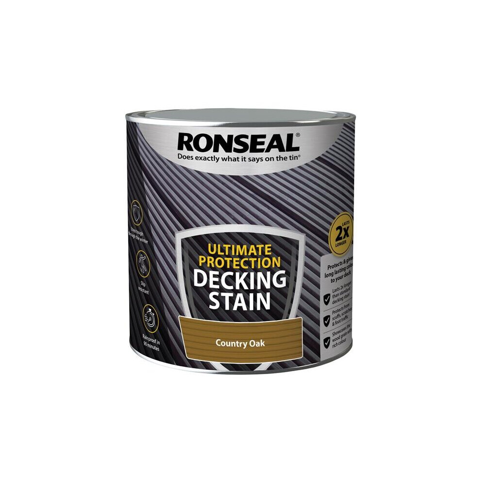 Ronseal Ultimate Protection Decking Stain Country Oak 2.5 litre 39110