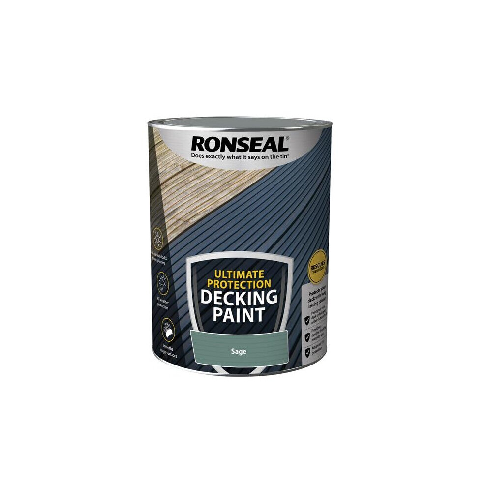 Ronseal Ultimate Protection Decking Paint Sage 5 Litre 39103