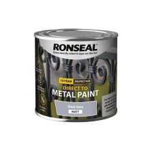Ronseal Direct to Metal Paint Steel Grey Matt 250ml 39189