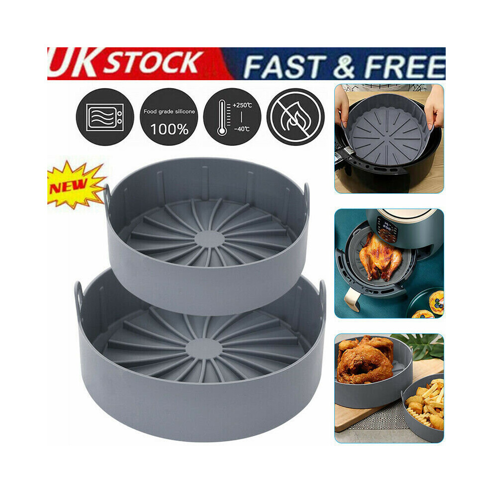 (6.3in) Multifunctional Air Fryer Silicone Pot Air Fryers Oven Accessories Baking Tray