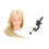 24-Zoll Echthaar-Friseur-Trainingskopf + Klemme 8