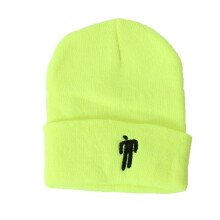 (Fluorescent Yellow) Billie Eilish Beanie Blohsh Knit Hat Stretchy Cap