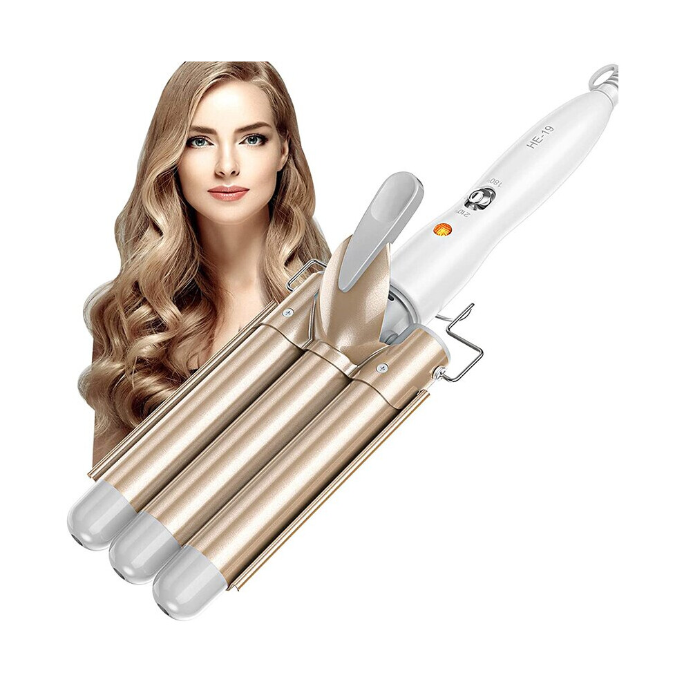 3 Triple Barrel Ceramic Hair Curler Curling Styler Crimper Wave Waver