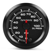 2" 52mm Universal Car 7 Colors LED PSI Oil Pressure Gauge Meter Sensor for 4/6/8 Cylinder Engine 12V Gasoline Cars Vehicles