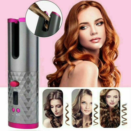 USB Auto Hair Curlers Auto Rotating Wireless Ceramic Curling Iron Wand