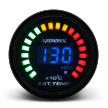 2'' 52mm LED Digital Analog Exhaust Gas Temperature Temp Gauge EGT Smoke Lens for 4/6/8 Cylinder Engine 12V Gasoline Cars Vehicles