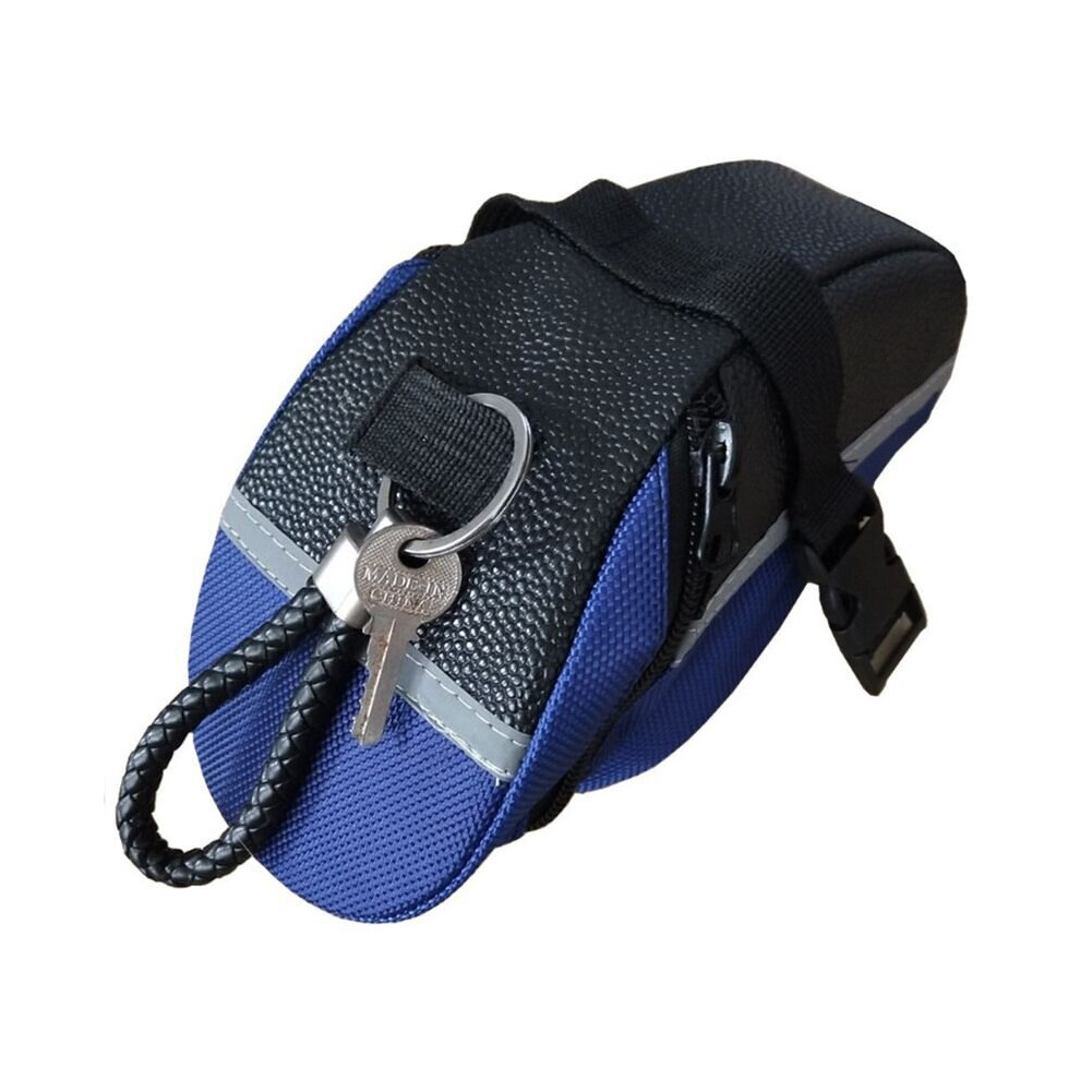 (Blue) Bicycle Saddle Bag MTB Back Seat Oxford Cloth Bags