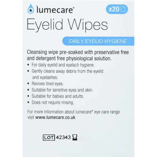 Lumecare Eyelid Wipes (4 Boxes, 80 Wipes) 2