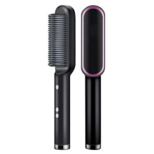 (Black) Hair Straightener Brush Comb Curlers Styler