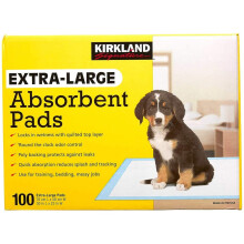 Kirkland Signature Extra-Large Medical-Grade Absorbent Pads, 100 Count, 30x23, Multi-Layer, Leak-Proof, Odor Control - For Puppy Training