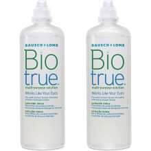 Biotrue Multi-Purpose Contact Lens Solution, 2x 300ml - Cushions and Rehydrates Soft Contact Lenses for Comfortable Wear - Condition, Clean,