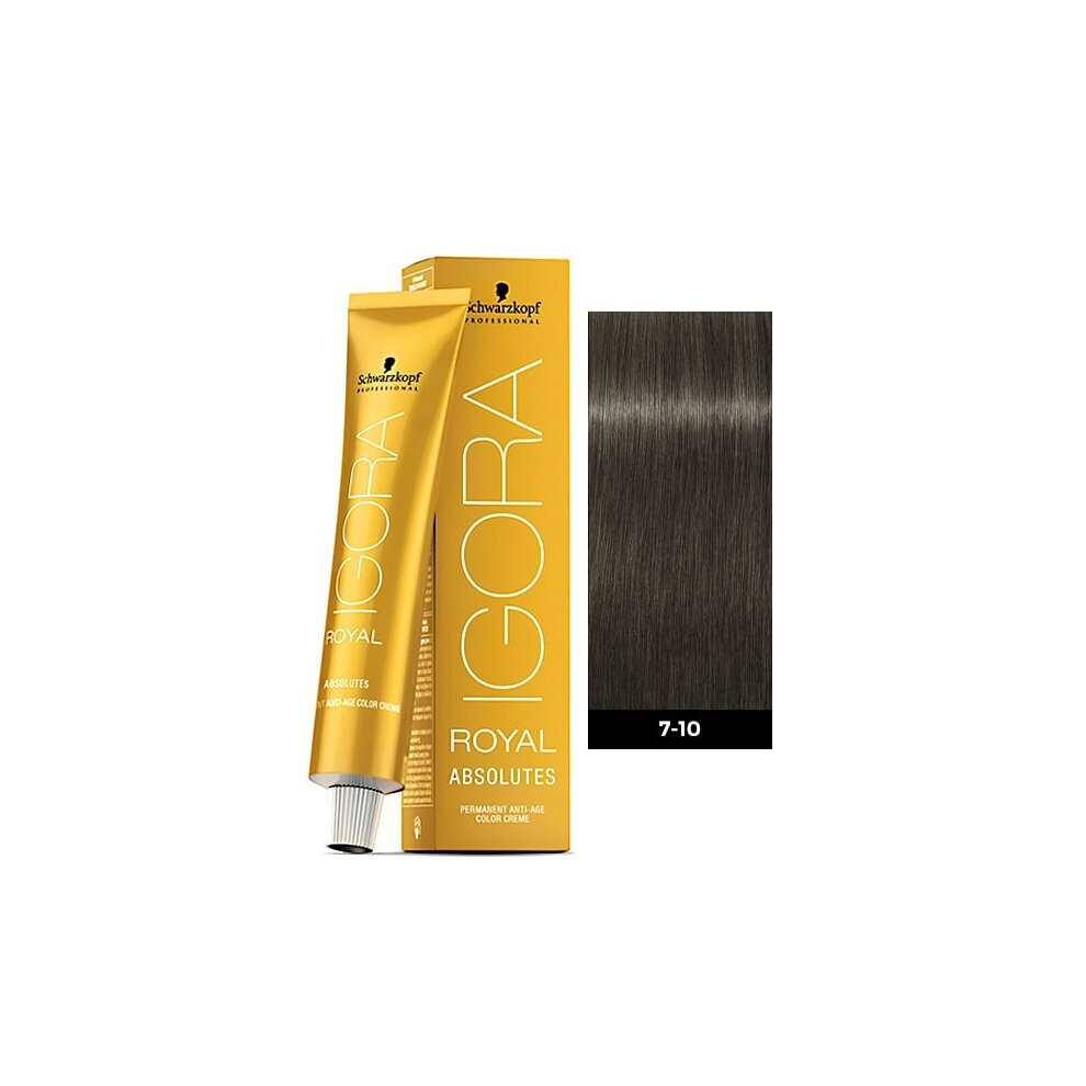 (1pks) Schwarzkopf Igora Royal 7-10 Medium Blonde Cendre Natural Permanent Color