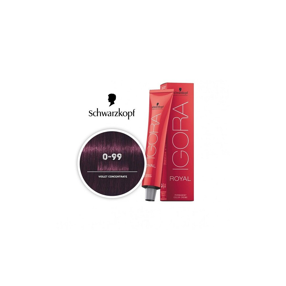 (1pks) Schwarzkopf Igora Royal 0-99 Violet Concentrate Permanent Color